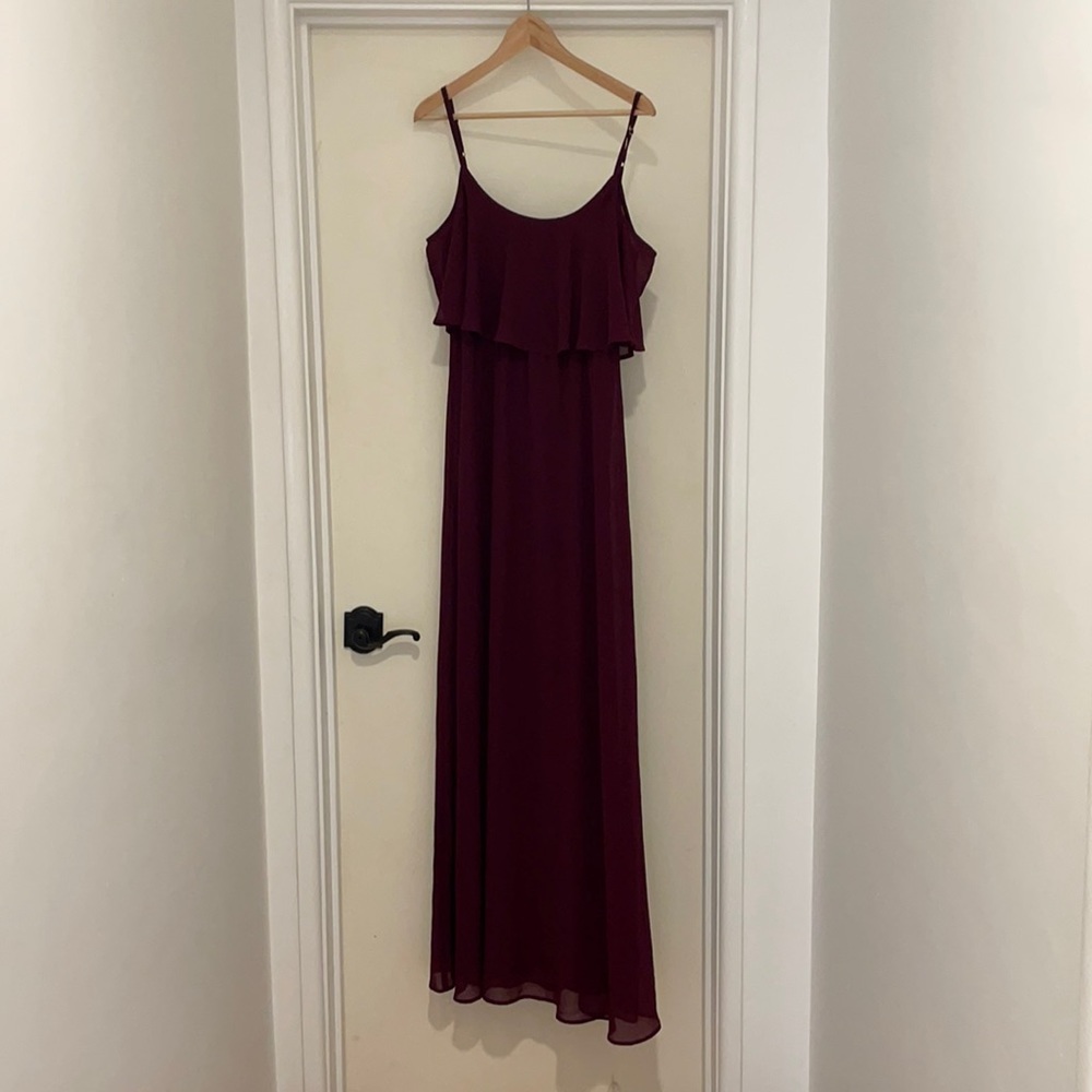 Show Me Your Mumu Caitlin Ruffle Maxi Dress size L